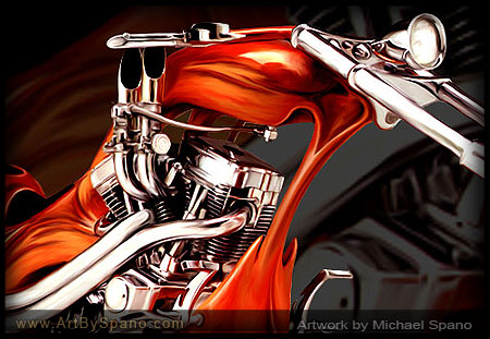 Motorcycle - Biker Art by Michael Spano